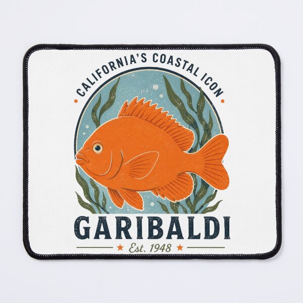 Item preview, Vintage California Garibaldi Fish Coastal Art designed and sold by pick-o-print.