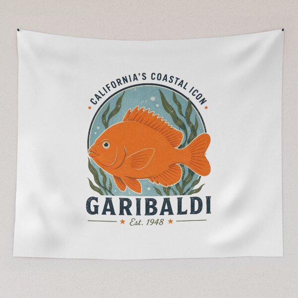 Item preview, Vintage California Garibaldi Fish Coastal Art designed and sold by pick-o-print.