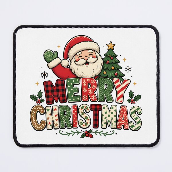 Item preview, Merry Christmas Mixed Pattern Typography Christmas Design designed and sold by OliviaHayesArt.
