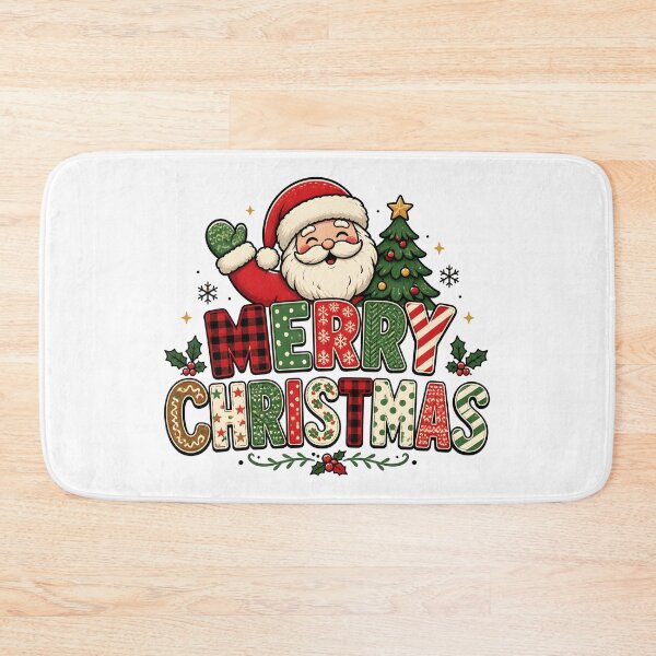 Item preview, Merry Christmas Mixed Pattern Typography Christmas Design designed and sold by OliviaHayesArt.