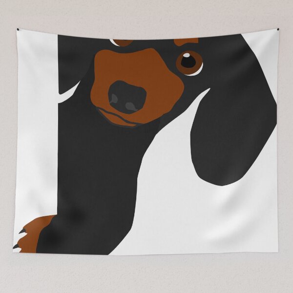 Item preview, Dachshund Peeking from Side (Left) designed and sold by JacqulynCreates.