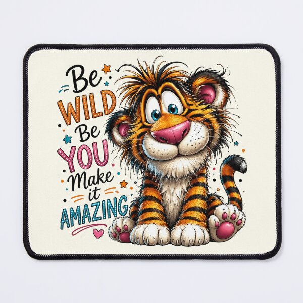 Item preview, Be Wild Be You Make It Amazing - Cute Tiger Motivational Quote designed and sold by FrescoDesign.