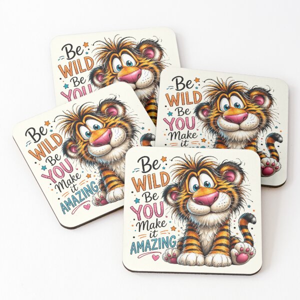 Item preview, Be Wild Be You Make It Amazing - Cute Tiger Motivational Quote designed and sold by FrescoDesign.