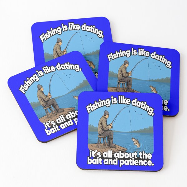 Item preview, Funny Fishing Fanatic  Fishing is like dating, it’s all about the bait and patience Art Design designed and sold by fantasticdesign.