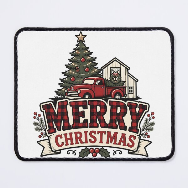 Item preview, Merry Christmas Buffalo Check Farmhouse Christmas Design designed and sold by OliviaHayesArt.