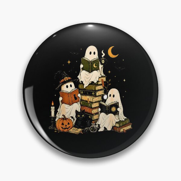 Item preview, Cute Reading Ghosts Bookshelf Book Lover Spooky Halloween designed and sold by Rahamkshop.
