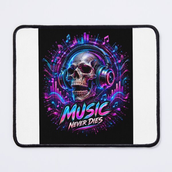 Item preview, Neon Music Skull – Cyberpunk DJ Headphones & Music Lover T-Shirt Design designed and sold by Nubian Style.