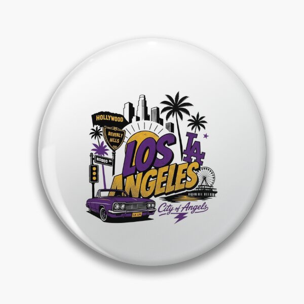 Item preview, Vintage Los Angeles Purple Gold Lowrider Graphic designed and sold by BlasiseDS.
