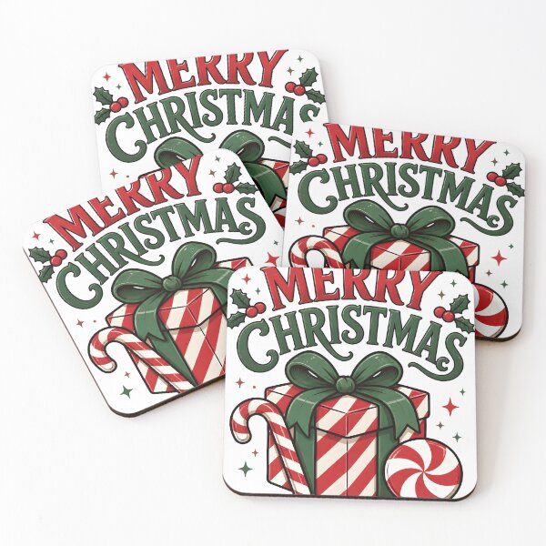 Item preview, Merry Christmas Candy Cane and Peppermint Christmas Design designed and sold by OliviaHayesArt.