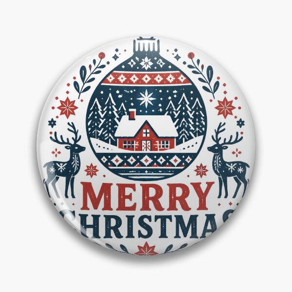 Item preview, Merry Christmas Nordic Scandinavian Christmas Design designed and sold by OliviaHayesArt.