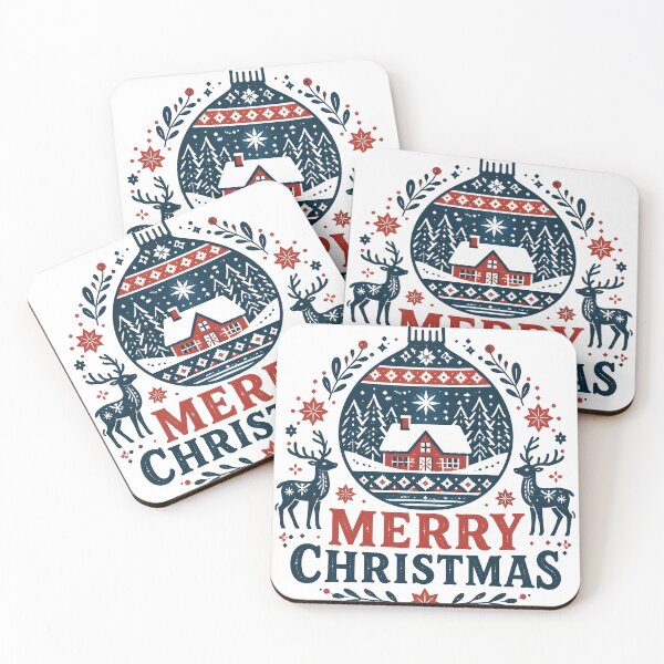 Item preview, Merry Christmas Nordic Scandinavian Christmas Design designed and sold by OliviaHayesArt.