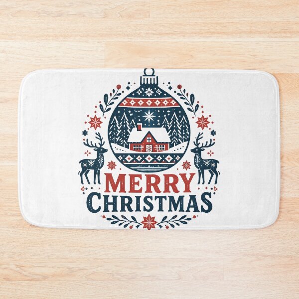 Item preview, Merry Christmas Nordic Scandinavian Christmas Design designed and sold by OliviaHayesArt.