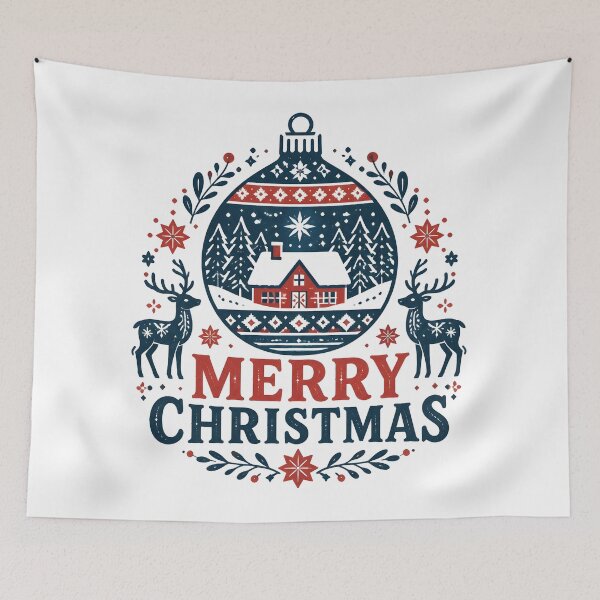 Item preview, Merry Christmas Nordic Scandinavian Christmas Design designed and sold by OliviaHayesArt.