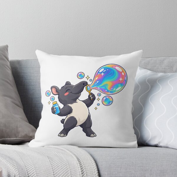 Item preview, Cute Tapir Blowing Rainbow Bubbles designed and sold by WeirdStation.