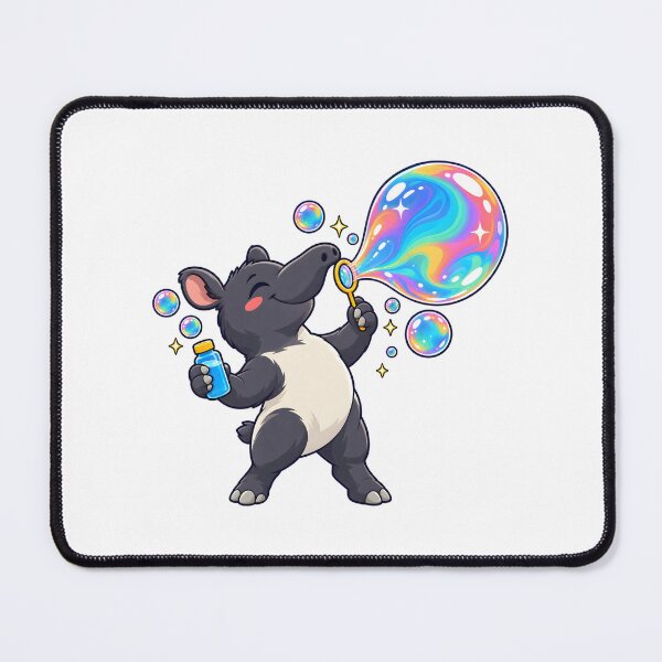 Item preview, Cute Tapir Blowing Rainbow Bubbles designed and sold by WeirdStation.