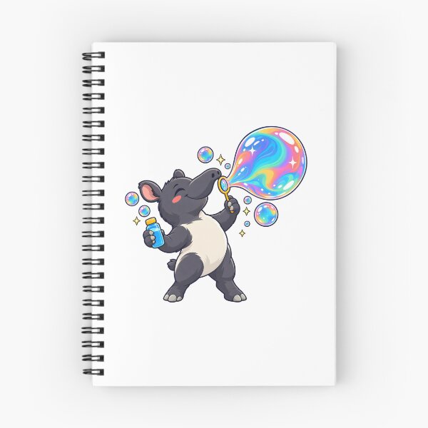 Item preview, Cute Tapir Blowing Rainbow Bubbles designed and sold by WeirdStation.