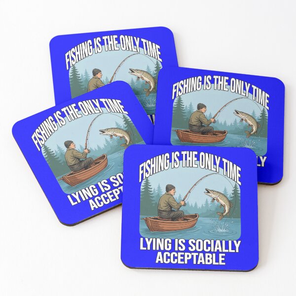 Item preview, Funny Fishing Fanatic  Fishing is the only time lying is socially acceptable Art Design designed and sold by fantasticdesign.
