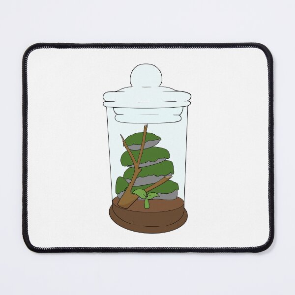 Item preview, Zen Mossy Rock Stacking Terrarium Glass Jar Illustration designed and sold by The Soapiest Goat.