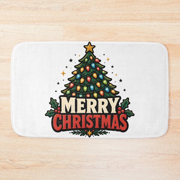 Item preview, Merry Christmas Christmas Lights Pattern Christmas Design designed and sold by OliviaHayesArt.