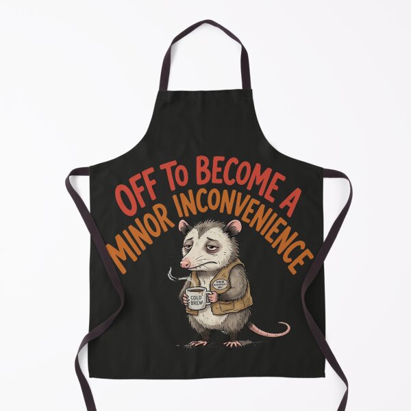 Item preview, Off to Become a Minor Inconvenience – Funny Opossum Coffee Humor designed and sold by PunchDrop.