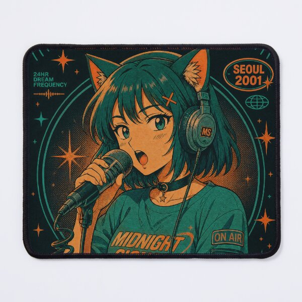Item preview, Midnight Signal Seoul Anime Cat Girl designed and sold by NullSpacePrints.