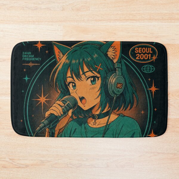 Item preview, Midnight Signal Seoul Anime Cat Girl designed and sold by NullSpacePrints.