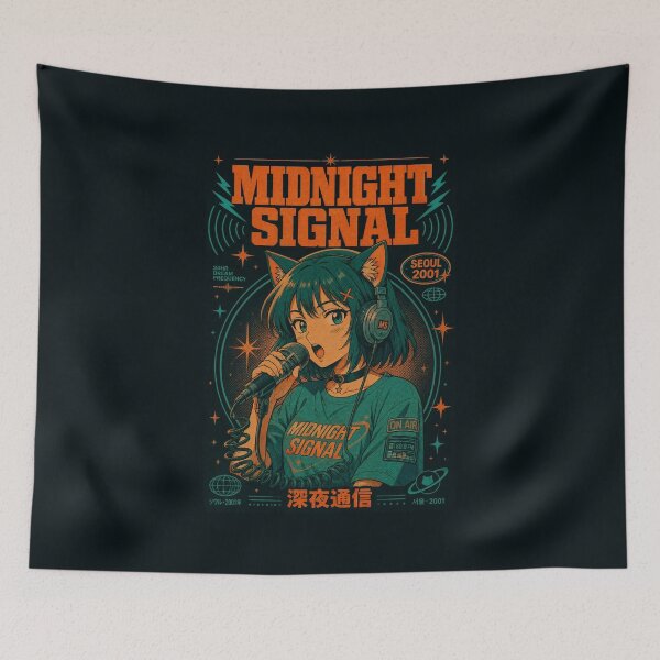 Item preview, Midnight Signal Seoul Anime Cat Girl designed and sold by NullSpacePrints.