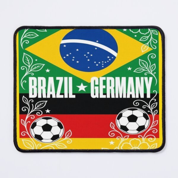 Item preview, Brazil Germany minimalist football match poster / Brazil vs Germany clean flag football poster designed and sold by Nexus Space.