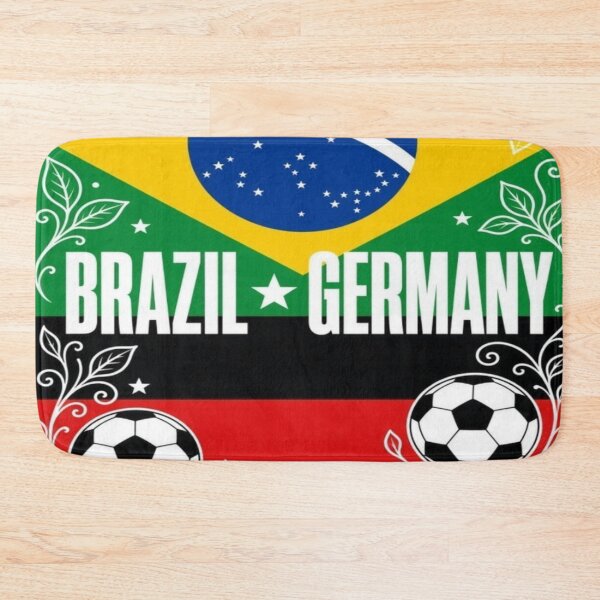 Item preview, Brazil Germany minimalist football match poster / Brazil vs Germany clean flag football poster  designed and sold by Nexus Space.