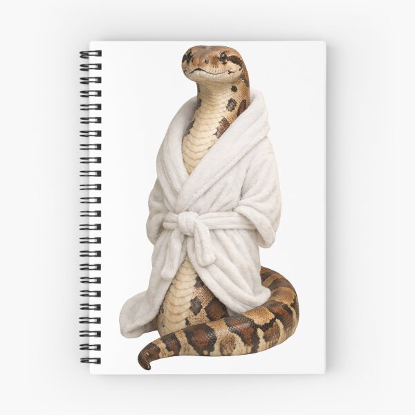 Item preview, Cozy Boa Constrictor in a Bathrobe designed and sold by Sillytoe.
