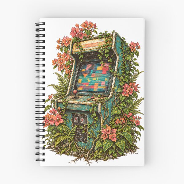 Item preview, Arcade machine overgrown – Retro Gaming Vintage Slot Machine designed and sold by KALIMOOO.