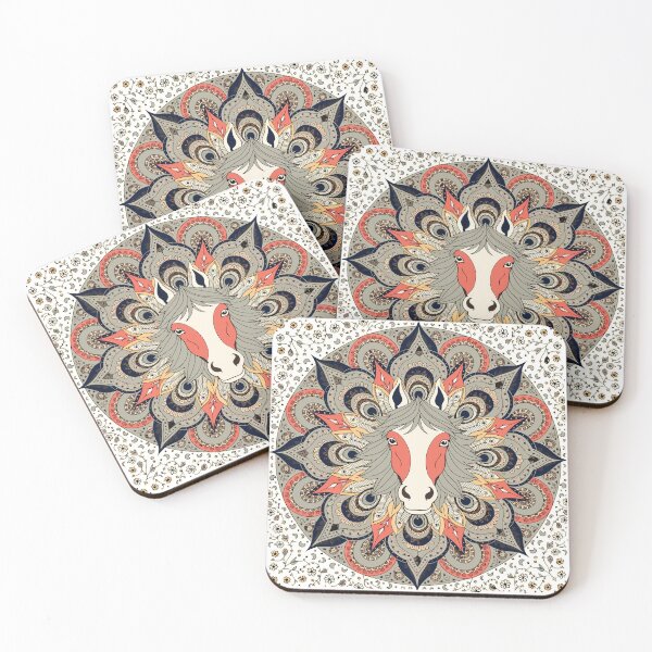 Item preview, Ornamental Horse Floral Mandala designed and sold by Paolo-Bandal.