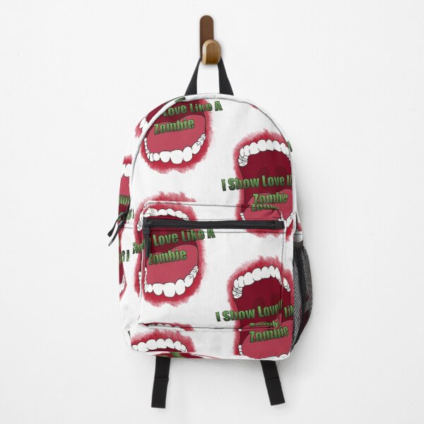 Item preview, I Show Love Like a Zombie Goth Punk Teeth Illustration designed and sold by The Soapiest Goat.
