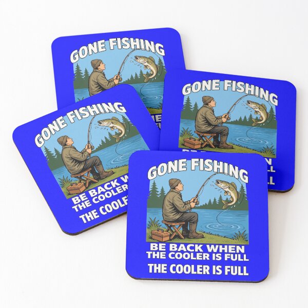 Item preview, Funny Fishing Fanatic Gone fishing… be back when the cooler is full Art Design designed and sold by fantasticdesign.