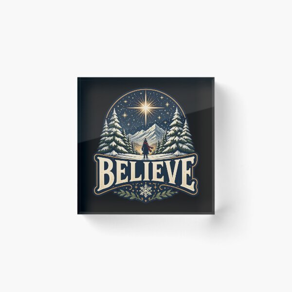 Item preview, Believe Classic Meaning Illustration Christmas Design designed and sold by KristenosNehk.