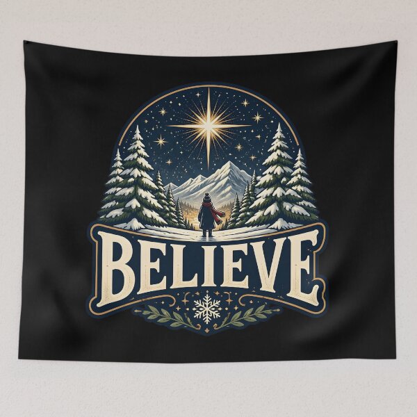 Item preview, Believe Classic Meaning Illustration Christmas Design designed and sold by KristenosNehk.