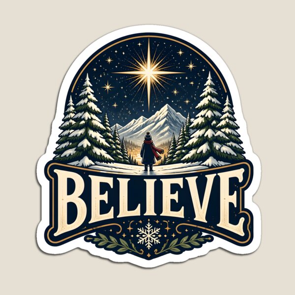 Item preview, Believe Classic Meaning Illustration Christmas Design designed and sold by KristenosNehk.