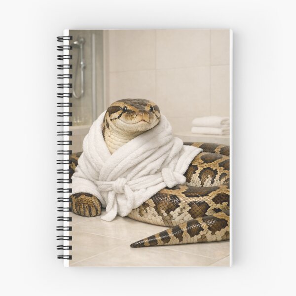 Item preview, Burmese Python Wearing a Bathrobe designed and sold by Sillytoe.