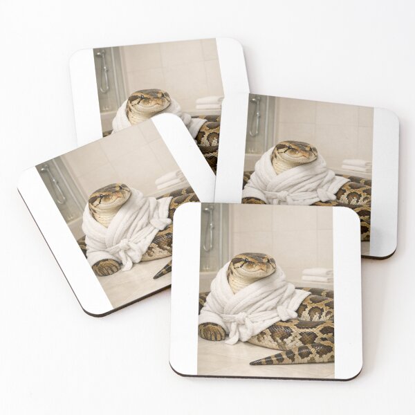 Item preview, Burmese Python Wearing a Bathrobe designed and sold by Sillytoe.