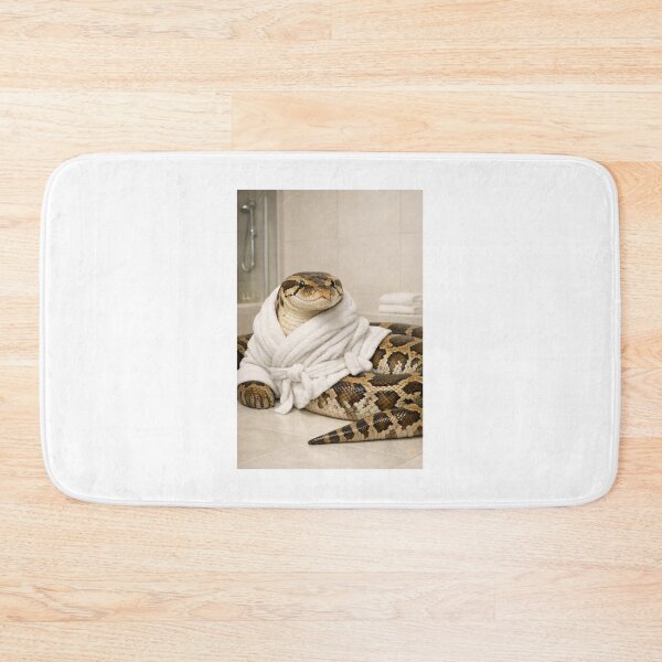 Item preview, Burmese Python Wearing a Bathrobe designed and sold by Sillytoe.
