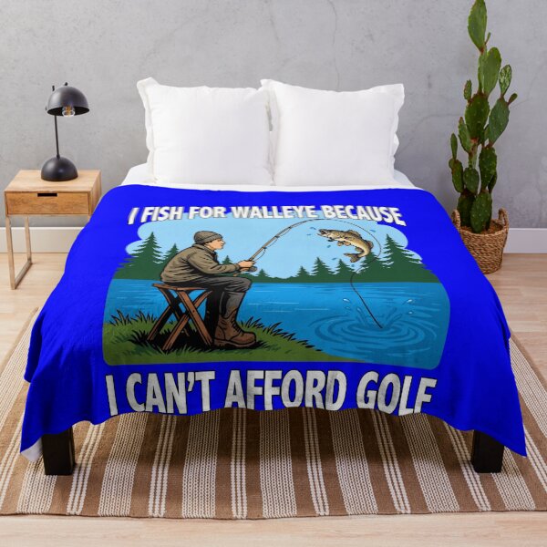 Item preview, Funny Fishing Fanatic I fish for Walleye because I can’t afford golf. Art Design designed and sold by fantasticdesign.