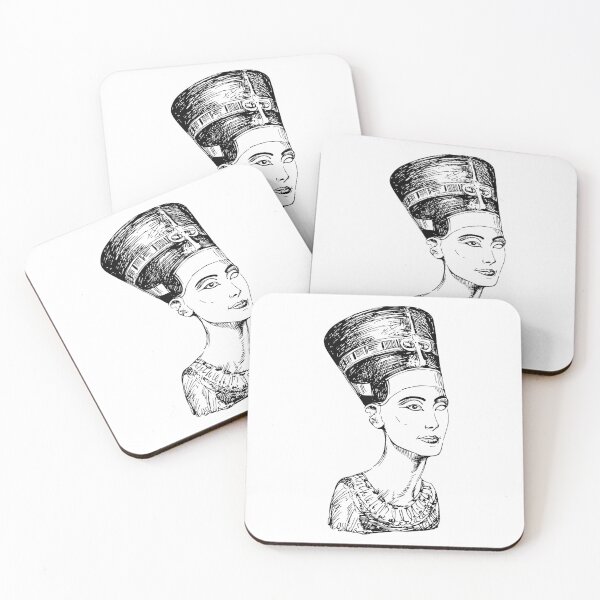 Item preview, Queen Nefertiti Bust Art | Ancient Egyptian Sketch | Pharaonic Line Art Drawing designed and sold by GulfSignature.