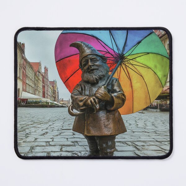 Item preview, Wroclaw Gnome With Umbrella designed and sold by Purrfecta.