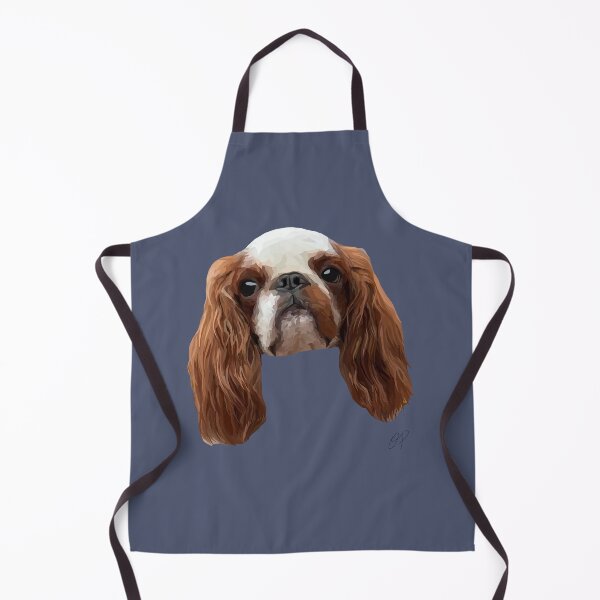 Item preview, King Charles Spaniel Geometric Design – Headshot Illustration designed and sold by Wheel and Woof.
