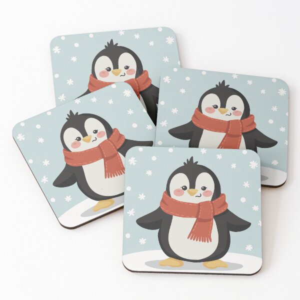 Item preview, Cute Penguin with Scarf Illustration designed and sold by DinaArtStudio.