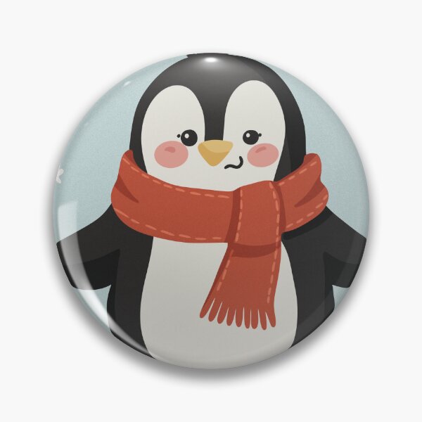 Item preview, Cute Penguin with Scarf Illustration designed and sold by DinaArtStudio.
