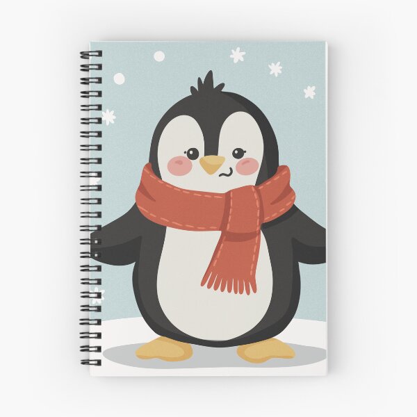 Item preview, Cute Penguin with Scarf Illustration designed and sold by DinaArtStudio.
