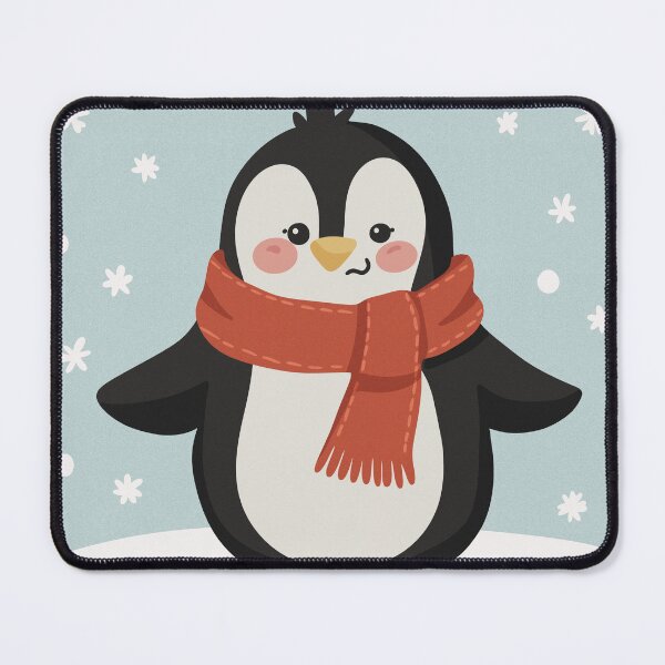 Item preview, Cute Penguin with Scarf Illustration designed and sold by DinaArtStudio.