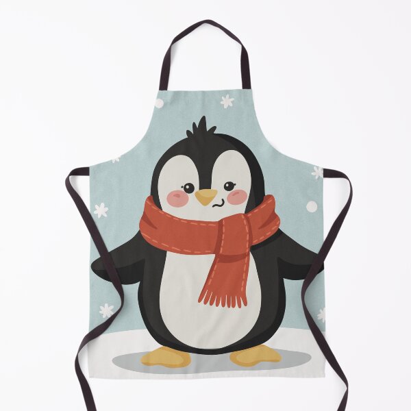 Item preview, Cute Penguin with Scarf Illustration designed and sold by DinaArtStudio.