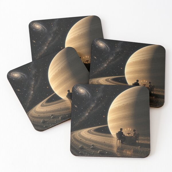 Item preview, Romantic Space Art – Surreal Saturn Illustration – Gift for Couples & Space Lovers designed and sold by Infinite Images.